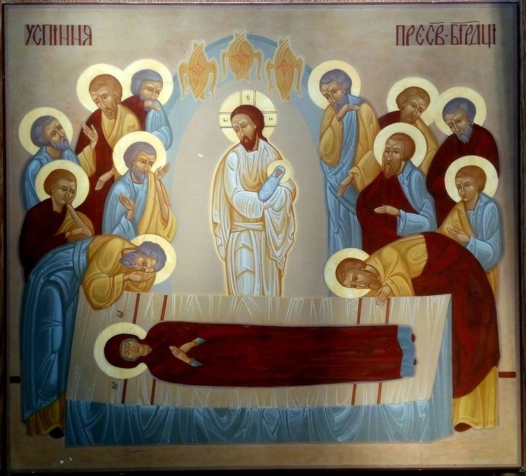 Успіння Пресвятої Богородиці — писана ікона, 2002 р.